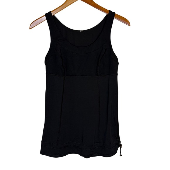 Lululemon Tank Top Women S Black Activewear Yoga Workout Sports Drawstring Hem - Picture 1 of 7
